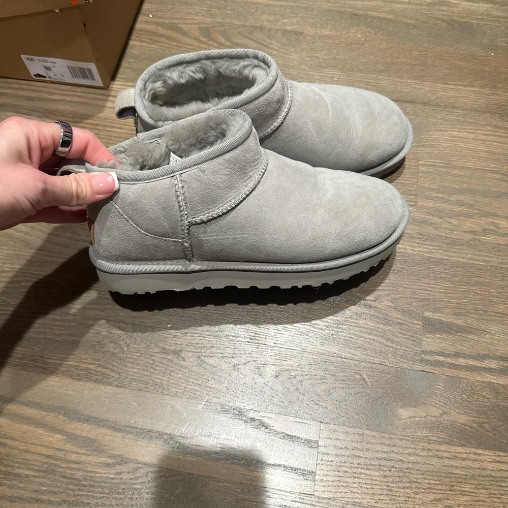 UGG Light Gray Shearling Boots